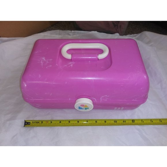 Caboodle Pink Marbled Makeup Case with Mirror Travel Case - Picture 13 of 13